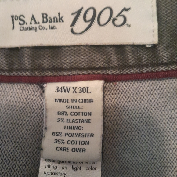 Jos. A Banks cargo pants, charcoal gray. Men's 34×30 - Picture 3 of 3